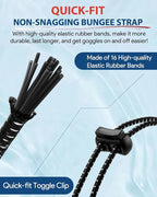 Swim Goggles, Polarized Adult Swimming Goggles Bungee Strap No Hair Pulling Anti-fog Pool Goggles for Men Women