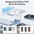 AOGUERBE for MagSafe Portable Charger, 10000mAh Magnetic Power Bank 22.5W Fast Charging, Mini Battery Pack Wireless with LED Display&Foldable Stand for iPhone 17/16/15/14/13/12 Series (Polar White)