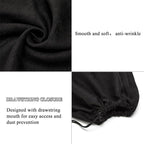 LAKE OF FIRE 4-Piece Travel Shoe Bags for Packing, 17.7" x 13.8" Dustproof Shoe Bags - Flannel Shoe Pouch with Drawstring Closure,Washable & Reusable(Black)