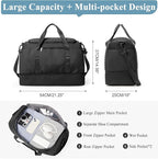 Extra Large Travel Duffle Bag,Carry on Overnight Weekend Bag with Shoes Compartment,Weekender Bags for Women for Travel Business Trips Sport Hospital