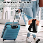 DOMIKING Grey Luggage Handle Wraps for Suitcase Luggage Identifier Soft Luggage Marker Tags for Travel Bag Suitcase Luggage Covers Wraps Travel Accessories, 2 Pack