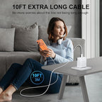 Phone 17 16 Pro Max Charger Fast Charging, 45W USB C Phone 17 16 Super Fast Charger Block with 10ft Long Type C Charging Cable Cord for i.Phone 17 Pro Max/17 Pro/17 Air/17/16/16Pro/16 ProMax-Blue