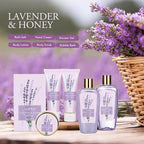 Mothers Day Gifts for Women, Spa Kit, Self-Care Set, Spa Gifts for Women Bath and Body Lavender Honey Gift Set, Spa Gift Basket for Self Care, Relaxing Bath Sets, Grandma, Girlfriend, Sister