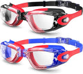 Braylin Swim Goggles, 2-Pack Swimming Goggles, Anti Fog, No Leaking For Adult Women Men Youth