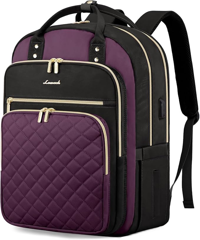 LOVEVOOK Laptop Backpack for Women with Separate Laptop Compartment, 17" Water Resistant Lightweight Daypacks for College Travel Work Business, Nurse Teacher Computer Bags
