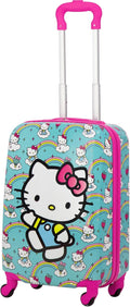 FUL Hello Kitty 21 Inch Kids Carry On Luggage, Hardshell Rolling Suitcase with Spinner Wheels, Multi