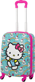FUL Hello Kitty 21 Inch Kids Carry On Luggage, Hardshell Rolling Suitcase with Spinner Wheels, Multi