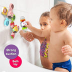 LiKee Strong Suction Cup Fidget Rotating Sensory Bath Toys for Baby Christmas Stocking Stuffers, Airplane Car Travel Table & Window Toys for Toddler Boys and Girls, 10+ Months
