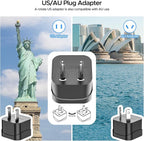 Key Power 220V to 110V Voltage Converter, 230W Step Down International Power Converter Adapter Combo with UK/AU/US/EU Travel Adapter.