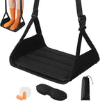 KENTIX Airplane Foot Rest Hammock for Long Flights - Adjustable Travel Foot Sling with Breathable Mesh, Portable Leg Rest for Economy Seats