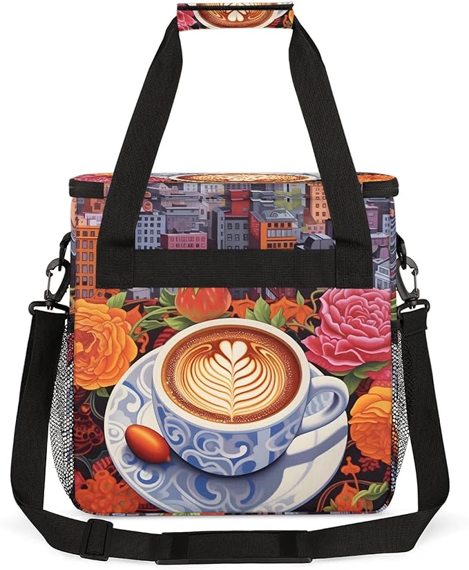 Coffee Maker Travel Bag Compatible with Keurig K-Mini, K-Mini Plus or Other Accessories, Portable Coffee Maker Case with Shoulder Strap for Travel(Bag Only)