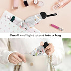 Cowboy Boots Pattern Umbrellas for Rain Windproof Small Folding Compact Mini Travel Umbrella for Purse Lightweight Portable Pocket for Women