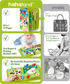 hahaland Busy Book for Toddlers 1-3 - Montessori Toys Busy Board for 1 Year Old Boy Gifts Girl Toys Educational Learning Quiet Activity Books Gifts Toddler Travel Toys for One Year Old Birthday Gift