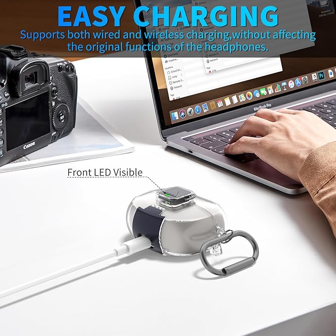 for Bose Ultra Open Earbuds Case with Secure Lock & Phone Stand, Soft TPU Shockproof Protective Clear Case for Bose Open Ear Earbuds Accessories with Cleaning Pen & Keychain (Clear)