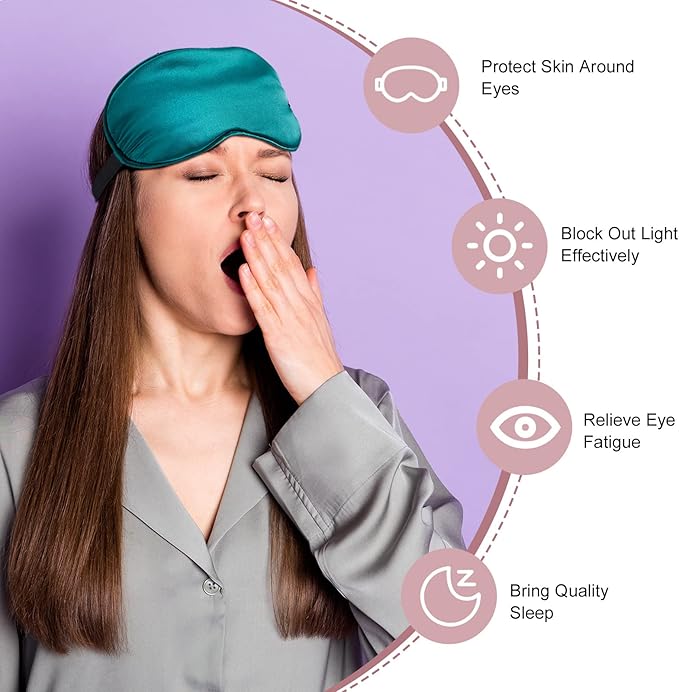 20 Pieces Silk Sleep Mask Eye Mask with Adjustable Strap Sleeping Cover Eye Cover Blindfold for Women Men Sleeping Travel(Multicolored)