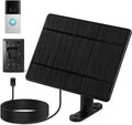 Solar Charger Only Compatible with Battery Doorbell (Type-C Port) Waterproof Continuously Solar Panel, Adjustable Panel
