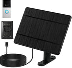 Solar Charger Only Compatible with Battery Doorbell (Type-C Port) Waterproof Continuously Solar Panel, Adjustable Panel