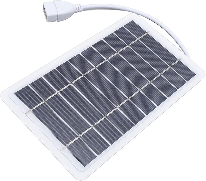 Solar Panel Power Bank, Monocrystalline Silicon 2 USB Outputs High Efficiency Portable Phone Charger, with Compact Size for Camping Hiking Travel
