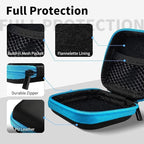 Earbud Case Portable EVA Carrying Case Storage Bag Cell Phone Accessories Organizer with Carabiner for Wired/Wireless Headphones, SD Memory Card, Camera Chips(Square, 5 Pack)