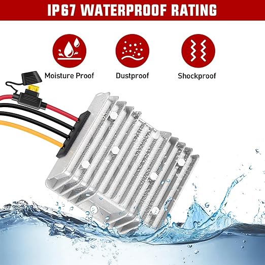 Nilight 48V 36V to 12V Voltage Converter 240W 20A Regulator Step Down to 12VDC Waterproof DC Convert Reducer Power Supply Transformer Module for Golf Cart Scooters