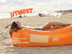 WEKAPO Inflatable Couch Air Lounger Chair - Camping & Beach Accessories, Portable Blow up Sofa for Hiking, Lawn, Indoor/Outdoor Movies & Music Festivals. Lightweight and Easy to Set Up Air Hammock