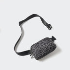 Pander Two Way Zipper Fanny Pack Nylon Everywhere Belt Bag for Women, Water Repellent Waist Packs, Crossbody Bags with Adjustable Strap (Grey Leopard)