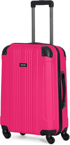 Kenneth Cole REACTION Out of Bounds Lightweight Hardshell 4-Wheel Spinner Luggage, Magenta, 24-Inch Checked