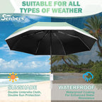 Windproof Travel Umbrella, Collapsible Umbrella Automatic Open Close Auto Small Compact Portable for Rain Sun Adult Women