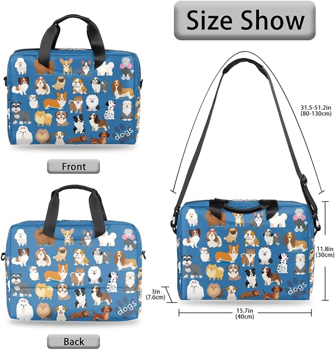 Cute Laptop Shoulder Bag for Women Men, Computer Laptop Bag Laptop Sleeve Case Laptop Satchel Briefcase Carrying Bag QA-1