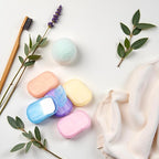 500 Sheets Colorful Disposable Soap Paper 5 Boxes Hand Cleaner Fragrance Mini Color Soap Paper for school Indoor, Outdoor, Travel, Camping Hiking，Paper Soap，Travel Soap,Foot and Hand Care