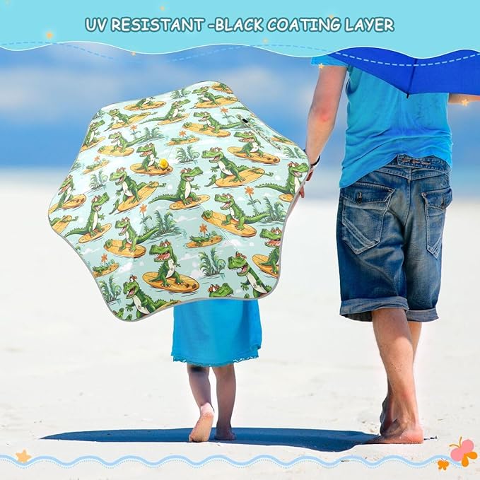 ALAZA Kids Umbrella Stick Umbrellas Cute Umbrella for Boys Girls Toddler UV/Sun Rain Windproof