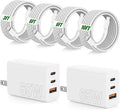 65W Super Fast Charging USB C for iPhone 17 16 Pro Max,3 Port 100W PD USB C Charger Block & 3/6/6/10FT Braided Type C Cord for iPhone 17 16 Pro,iPhone 15 Pro Max,for Samsung S26 Ultra/MacBook Pro/Air