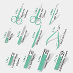 MINKINH Travel Manicure Set 26-Piece, Portable Nail Clippers Kit with PU Case, Carbon Steel Clippers, 410 Stainless Steel Grooming Tools, Hand Foot Facial Care for Luggage Backpack（Green）