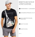 LATMAP 7L Sling Bag For Women Men Backpack Fanny Pack Crossbody Chest Travel Shoulder Belt Bags Purse Handbag PU Leather