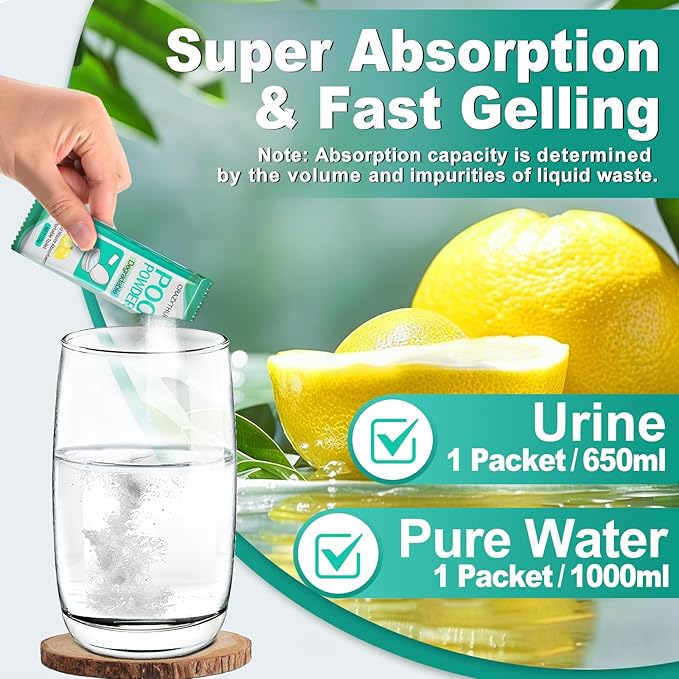 Portable Toilet Gel, Poo Powder for Portable Toilet, Camping Toilet Gel, Pee Powder, Portable Toilet Powder for Outdoor Camping and Hiking Toilet Gel Powder
