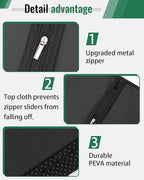 Garment Bags for Hanging Clothes 8 packs Washable Black Suit Bags for Closet Storage and Travel with Clear Window (43 inches)