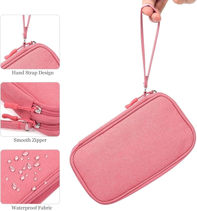 CAOODKDK Electronic Organizer Travel USB Cable Accessories Bag/Case,Waterproof for Power Bank,Charging Cords,Chargers,Mouse,Earphones Flash Driver