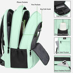 MATEIN Travel Laptop Backpack, 15.6 Inch Computer Backpack, Slim Lightweight Fashion Water Resistant Womens Traveling Backpack Casual Daypack for College Office, Mint Green
