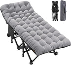 ABORON XXL Camping Cot for Adults 900LBS - 78"×32" Oversized Folding Bed with Mattress Pad, Heavy Duty 1200D Oxford Outdoor Cot with Carry Bag