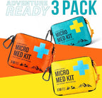 EVERLIT Mini First Aid Kit [3-Pack], Ultralight Compact Water-Resistant Hiker Medical Kit, Bulk First Aid Kit, Pack-Efficient for Camping, Hiking, Ourdoor Adventure, Travel, Pack of 3