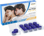 EXGOX 7 Pairs Silicone Ear Plugs for Sleeping Noise Cancelling Reusable Moldable Wax Earplugs for Swimming, Work, Airplane, SNR27dB(Dark Blue)