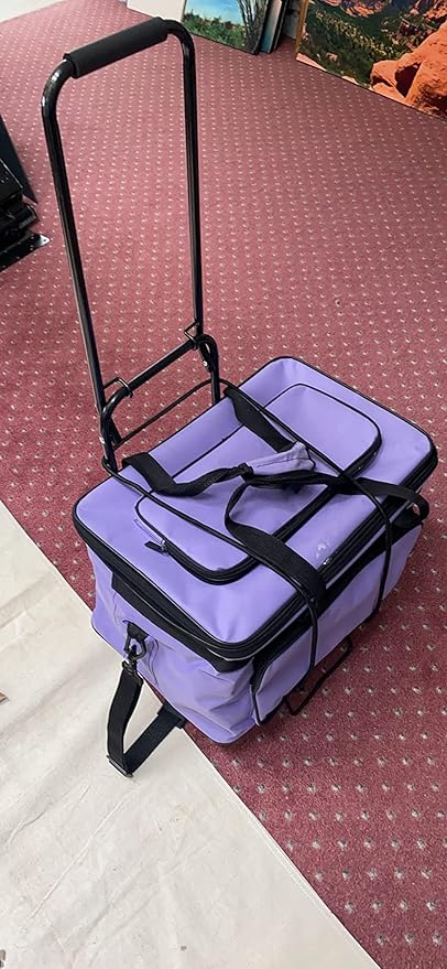 Folding Shopping Cart Dolly – Lightweight 2-Wheel Hand Truck, Portable & Collapsible Utility Trolley, 50 LB Capacity for Easy Storage & Transport