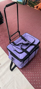 Folding Shopping Cart Dolly – Lightweight 2-Wheel Hand Truck, Portable & Collapsible Utility Trolley, 50 LB Capacity for Easy Storage & Transport