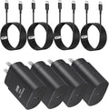 25W Type C Charger，4 Pack Fast Charging USB C Chargers Block Fast Wall Chargers for Samsung Galaxy S25/S24/S23 S22/S21Ultra/S20/S20 Ultra/Note 20 Ultra，Android Charger