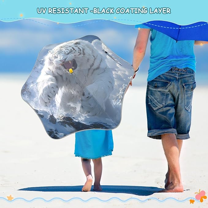 ALAZA Kids Umbrella for Girls Boys UPF 50+ Anti-UV Umbrella for Rain and Sun Age 3-8