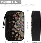 Boho Flower Print Electronic Organizer Travel Universal Accessories Storage Bag Portable for Hard Drives, Cables, Memory Sticks, Charger, Phone, USB, SD Cards