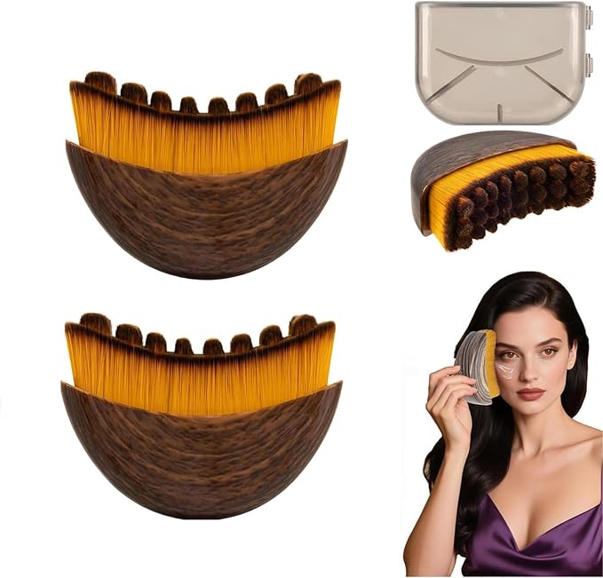 Dry Brushing Face Brush, Lymphatic Contour Face Brush, Chin & Jawline Sculpting, Lymphatic Drainage Massager for Face, Ergonomically Designed to Fit The Skin Precisely (2PCS)