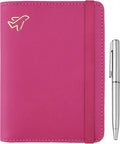 WALNEW Passport Holder for Travel, RFID Passport Cover Wallet for Women Men, PU Leather Passport Book Card Holder Case with Pen, Travelling Essentials for Flying