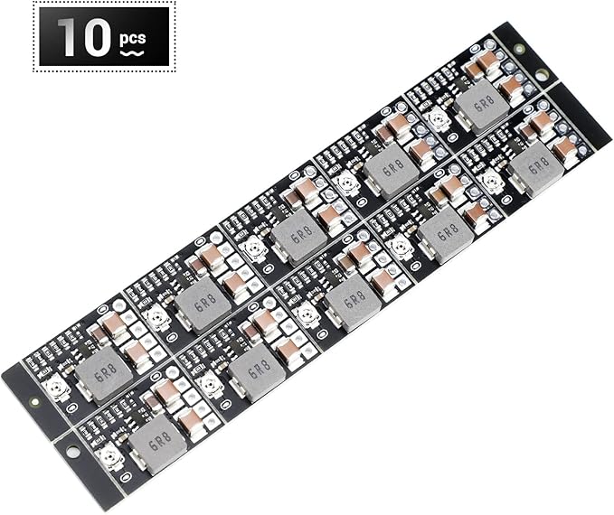 DROK DC 12V to 5V Buck Converter, 10pcs Mini Voltage Regulator Board DC 4.5-20V 12V 9V Step Down to 1-16V 5V Reducer 3A Fixed Adjustable Volt Output Transformer Power Supply Stabilizer Module