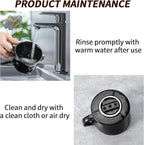 Mongdio Pour Over Coffee Maker, Ceramic Pour Over Dripper, Coffee Pour Over with 3 Holes Flat Bottom, Coffee Accessories for Home, Size 02 Black